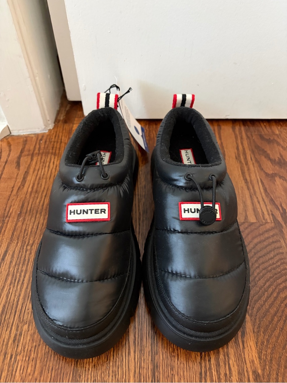 Hunter Madi Black Puffer Slip-On Clog